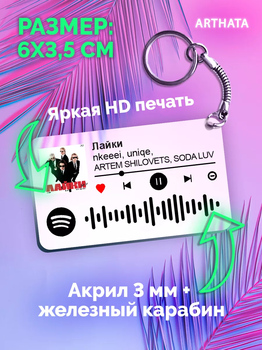 Спотифай Брелок nkeeei uniqe ARTEM SHILOVETS SODA LUV -лайки  Arthata-spotify постер Спотифай постер 173647654 купить за 267 ₽ в  интернет-магазине Wildberries