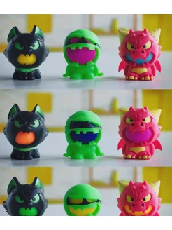 Игрушка сюрприз Мини сквиши антистресс Монстр бол тянучка 1Toy