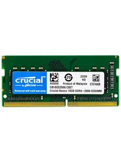 SODIMM DDR4 16GB PC21300 2666 МГц CB16GS2666.C8ET Crucial 173650150 купить за 3 670 ₽ в интернет-магазине Wildberries