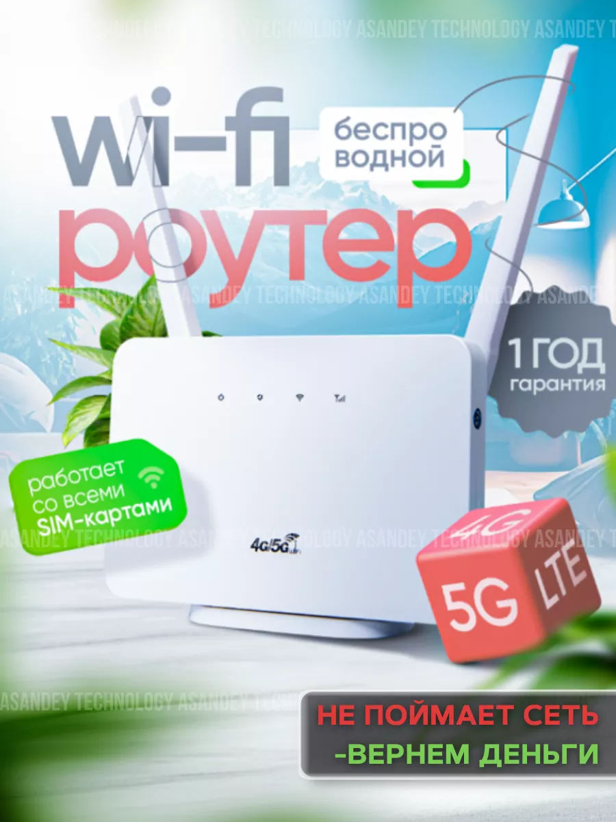 Модем роутер wi-fi с сим картой 4G ASANDEY TECHNOLOGY 173729620 купить за 2  576 ₽ в интернет-магазине Wildberries