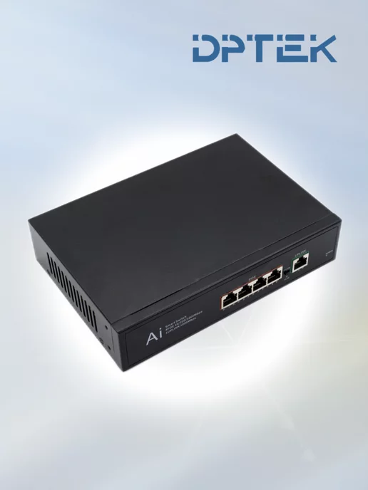 DPTEK Коммутатор гигабитный 5 портовый с PoE 4poe+uplink, вариант, фото 4
