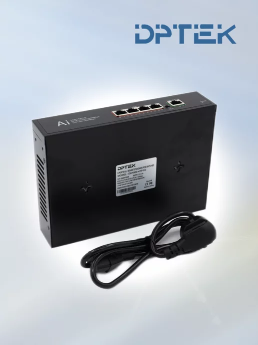 DPTEK Коммутатор гигабитный 5 портовый с PoE 4poe+uplink, вариант, фото 5