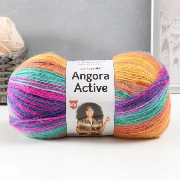 Пряжа для вязания «Angora Active» 850 радуга