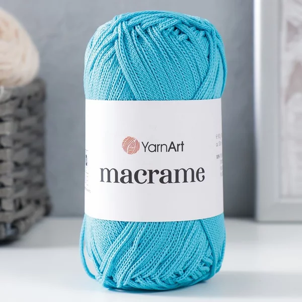Пряжа для вязания «Macrame Макраме» 130м/90гр, 152 бирюза