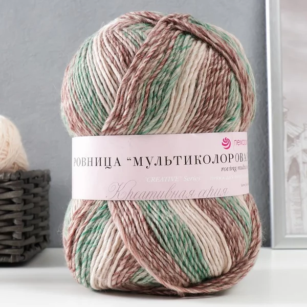Пряжа для вязания «Ровница Мультиколоровая» 1408 бежевый