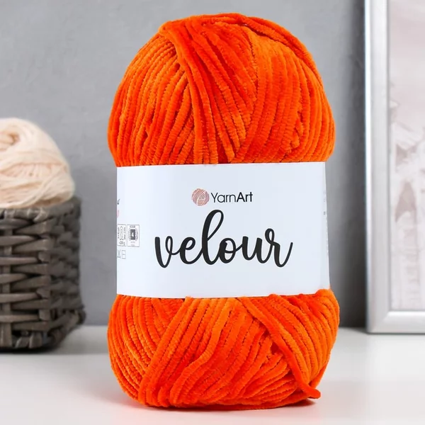 Пряжа для вязания «Velour» 170м/100г, 865 рыжий