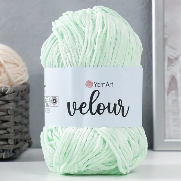 Пряжа для вязания «Velour» 170м/100гр, 845 мята