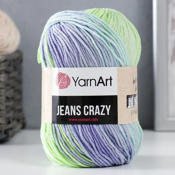 Пряжа для вязания «Jeans crazy» 160м/50гр, 8208 принт