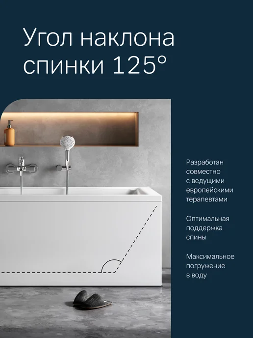 AM.PM Ванна акриловая 170x70 с каркасом и экраном Gem, 150x70, фото 6