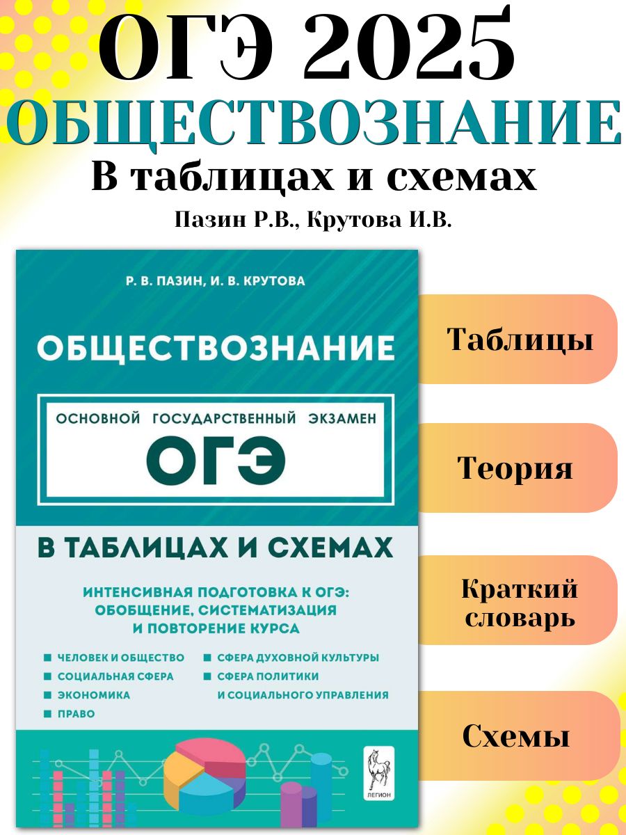 ОГЭ Обществознание в таблицах и схемах 9 класс ЛЕГИОН 173944487 купить за  184 ₽ в интернет-магазине Wildberries