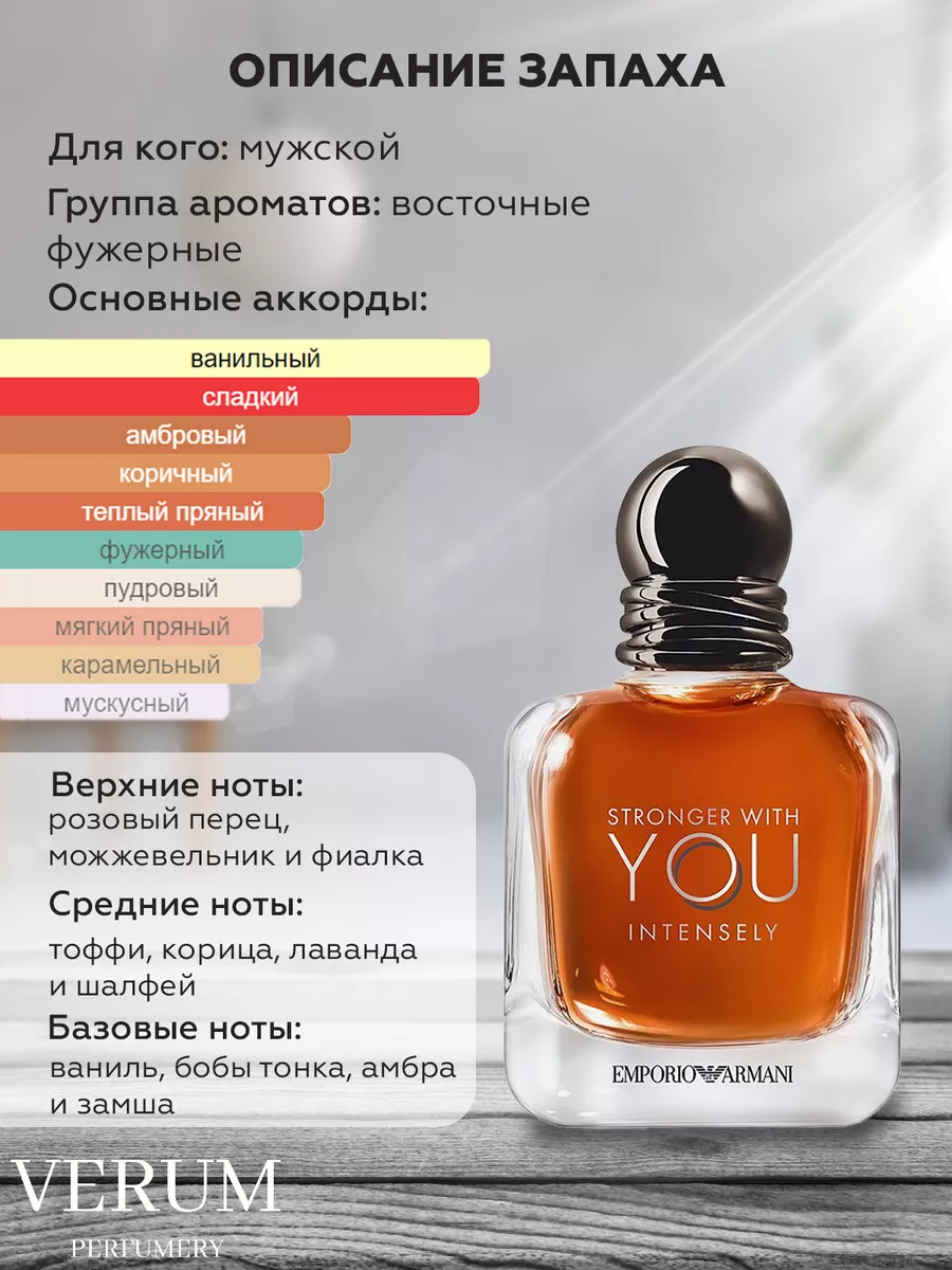 Распив парфюм духи EMPORIA ARMANI STRONGER WITH YOU VERUM PERFUMERY  173971065 купить за 175 ₽ в интернет-магазине Wildberries