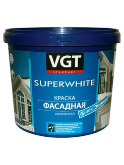 SUPERWHITE Краска фасадная зимняя 3 кг VGT 174022280 купить за 954 ₽ в интернет-магазине Wildberries