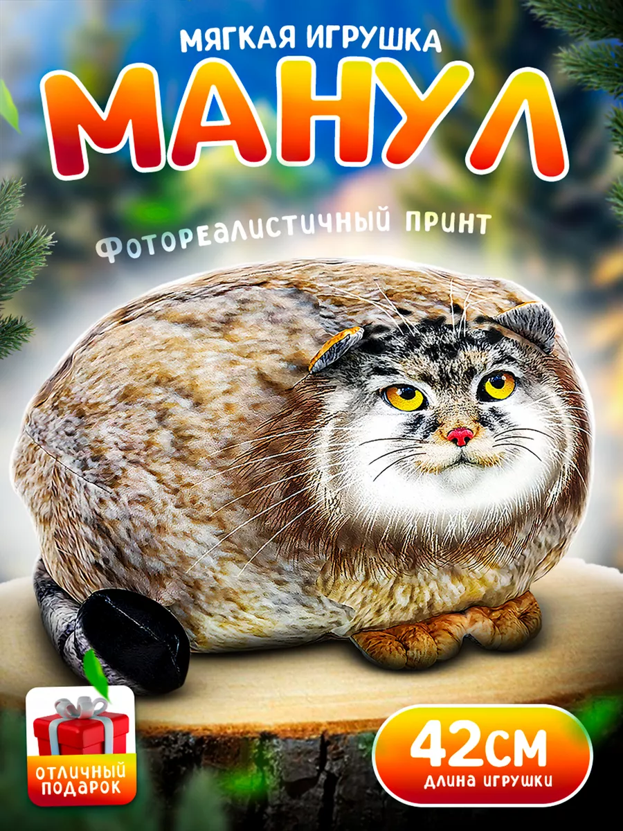 Мягкая плюшевая игрушка смешная Манул 42 см Malvina 174029400 купить за 1  086 ₽ в интернет-магазине Wildberries