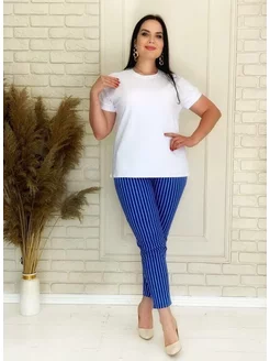 Костюм брючный с футболкой Dushka_Plus_Size 174034262 купить за 1 042 ₽ в интернет-магазине Wildberries