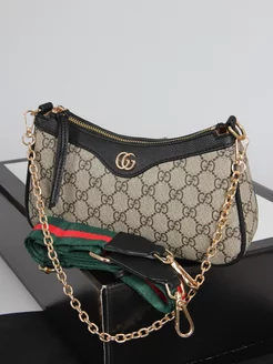 сумка GUCCI вечерняя с цепочкой Гучи багет кросс боди 174067597 купить за 3 427 ₽ в интернет-магазине Wildberries