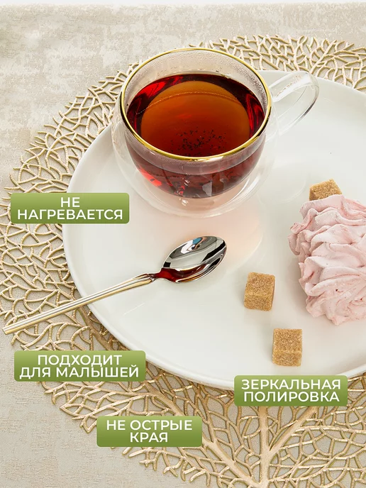 КулинариКо Ложки чайные, набор 6 шт, серый, фото 3