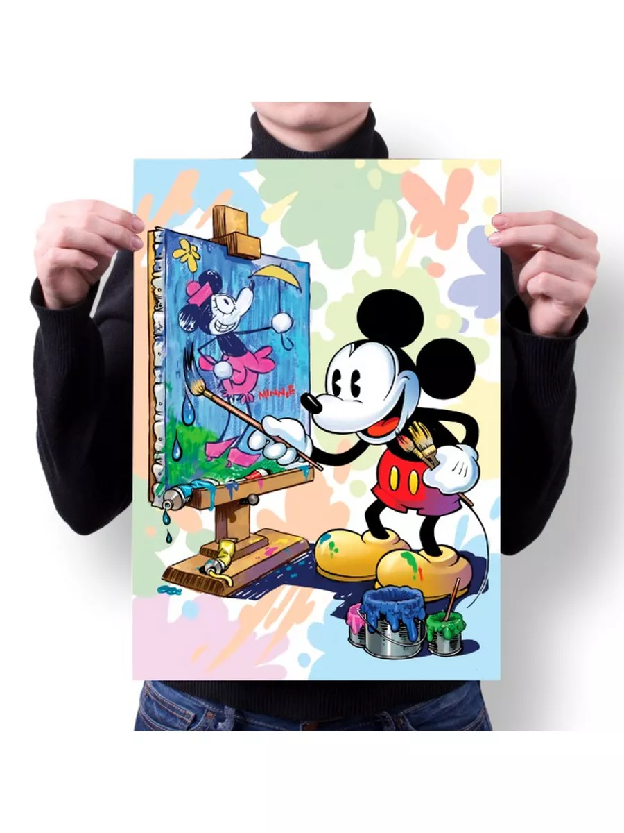 Плакат Микки маус, Mickey mouse А2 AnimaShop купить по цене 141 000 сум в  интернет-магазине Wildberries в Узбекистане 💜 174103203