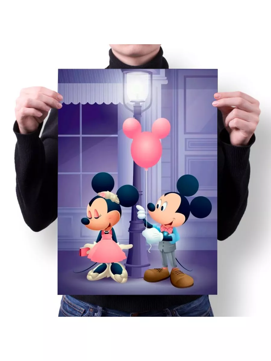 Плакат Микки маус, Mickey mouse А2 AnimaShop купить по цене 823 ₽ в  интернет-магазине Wildberries | 174103215