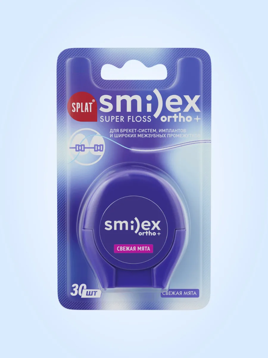 Зубная нить вощеная Smilex...