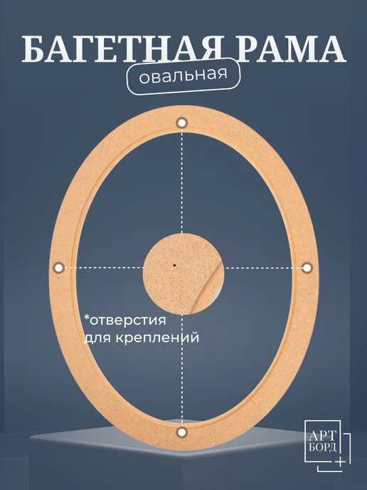 АРТБОРД + Багетная рама овальная 30х40 см, 2шт с фурнитурой из МДФ №3, 2 шт, фото 5