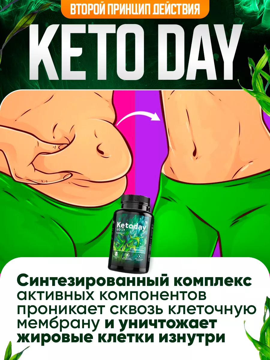 Таблетки для похудения. KetoDay. Жиросжигатель Day+ 174219123 купить за 706  ₽ в интернет-магазине Wildberries