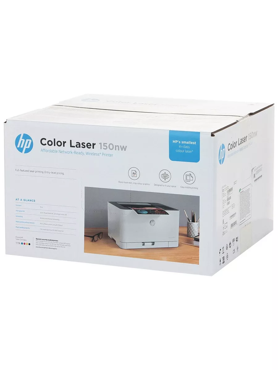 Принтер лазерный HP Color Laser 150nw Wi-Fi HP 174226082 купить в  интернет-магазине Wildberries