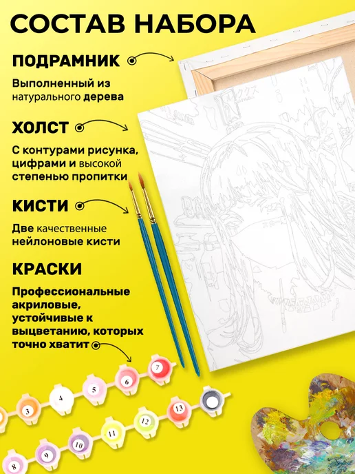 100картин Картина по номерам Цветы, вариант, фото 2