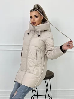 Куртка на зимняя оверсайз с капюшоном H&L Fashion 174306788 купить за 6 686 ₽ в интернет-магазине Wildberries