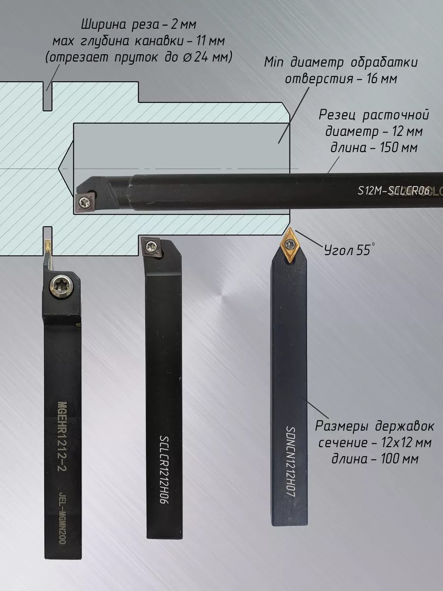 Резцы токарные по металлу