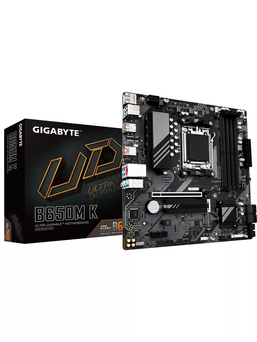 Gigabyte Материнская плата B650M K, AM5, Micro-ATX