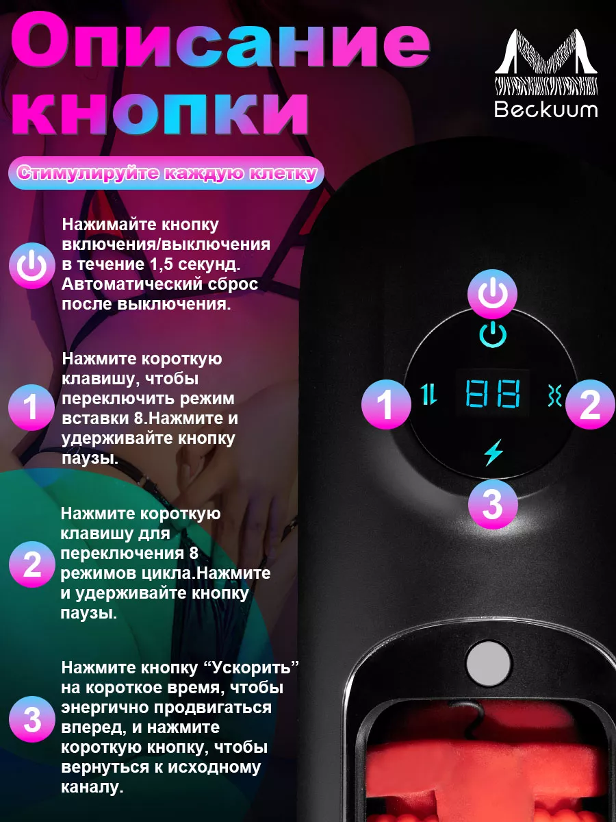 Мастурбатор автоматический，секс игрушка для взрослых 18 + Beckuum 174346575  купить за 3 278 ₽ в интернет-магазине Wildberries