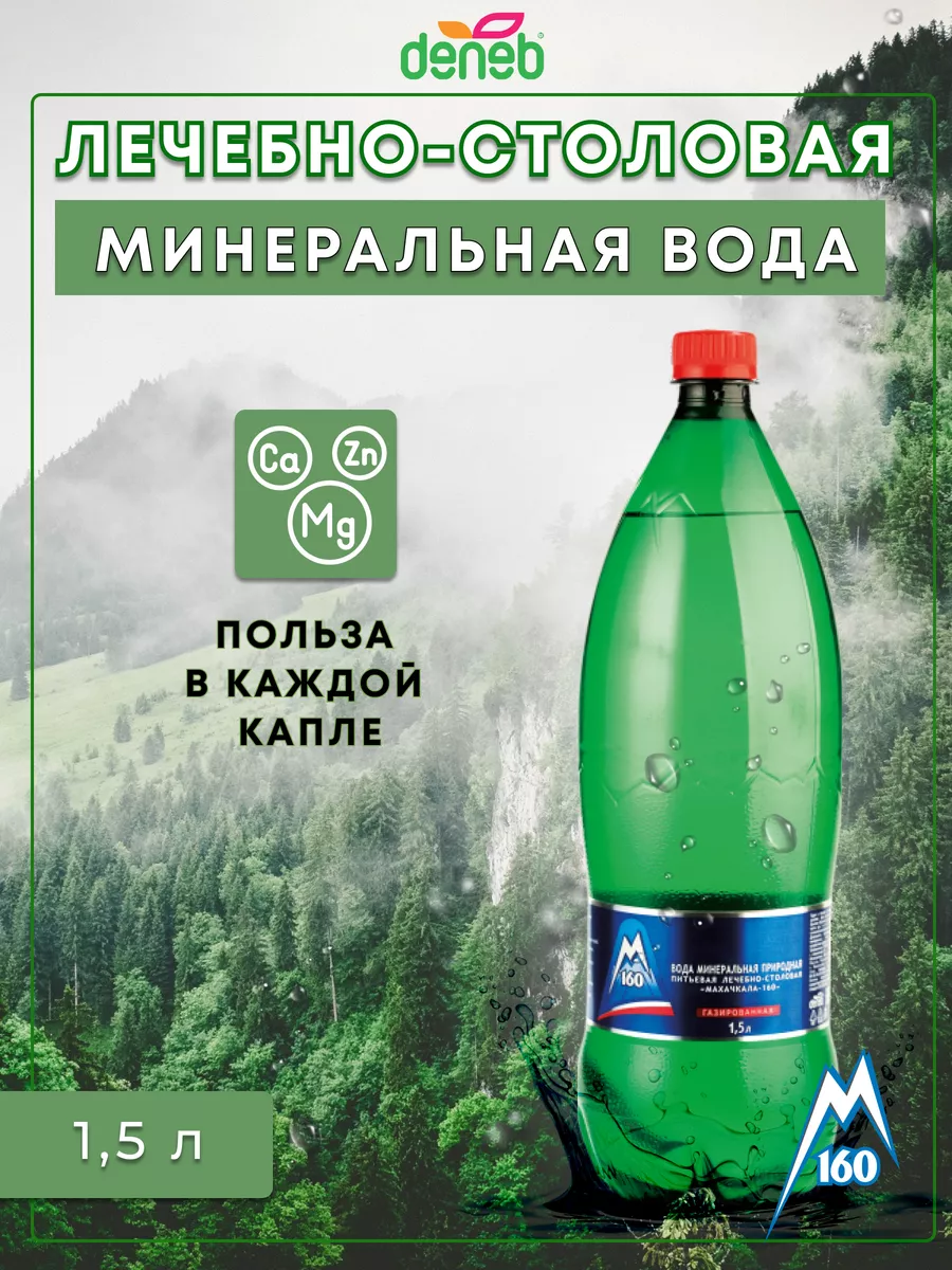 Денеб Махачкала 160 газированная ,минеральная вода deneb 174359187 купить в  интернет-магазине Wildberries