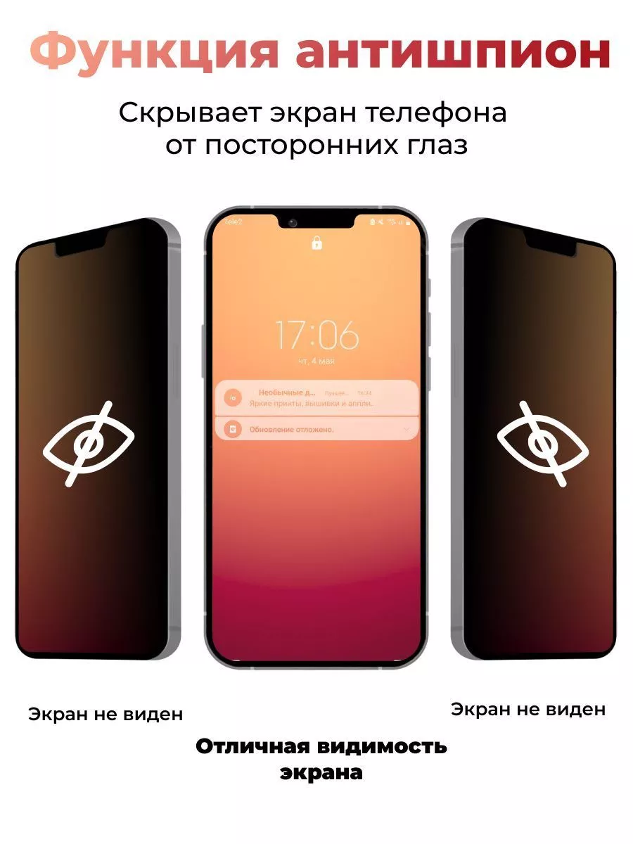 Стекло антишпион на Samsung A50 и Samsung A30 Pastila 174404744 купить за  284 ₽ в интернет-магазине Wildberries