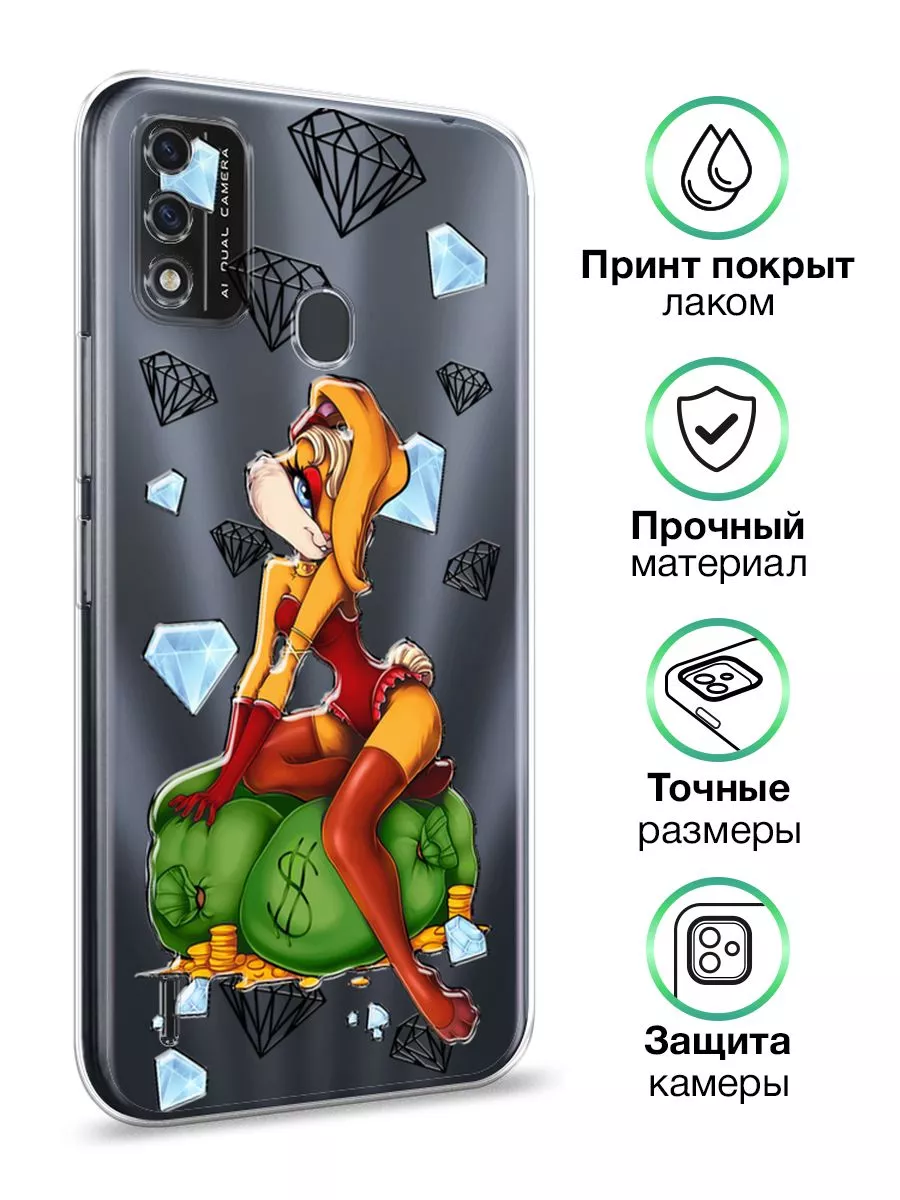 Чехол на Itel A48 с принтом прозрачный Itel 174416668 купить за 229 ₽ в  интернет-магазине Wildberries