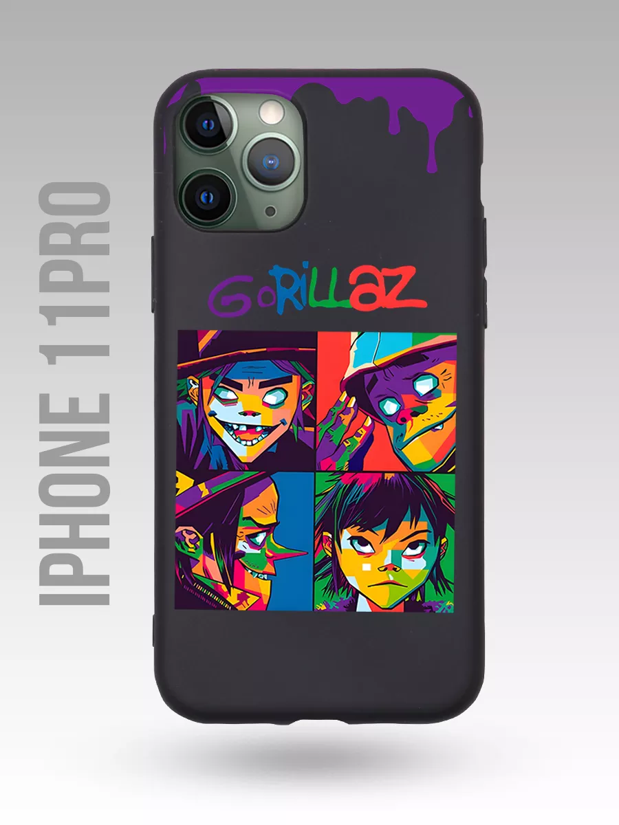 Чехол на Iphone 11 Pro группа Gorillaz|Гориллаз|Арт|Краски Nuobi my Style  174428431 купить за 479 ₽ в интернет-магазине Wildberries