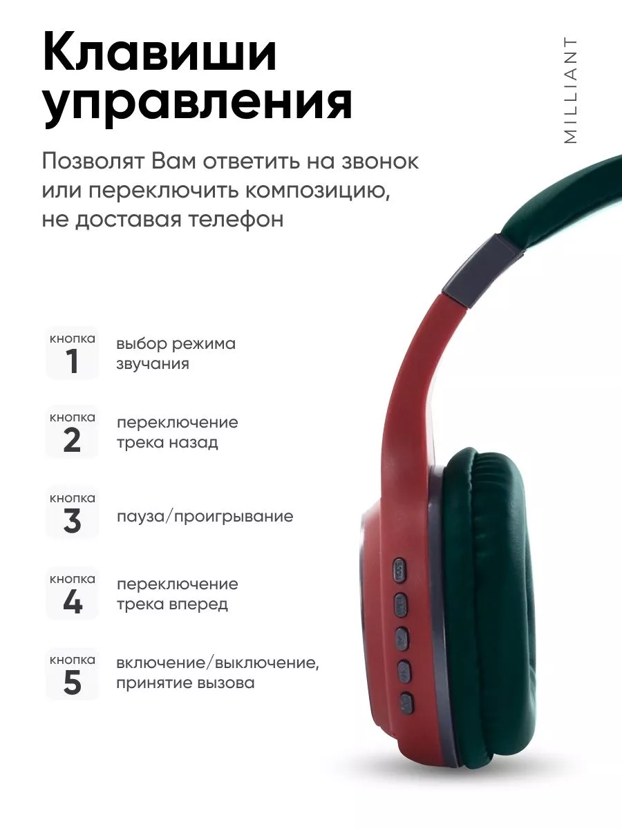 Беспроводные полноразмерные наушники HeadphonesTrack 174460028 купить в  интернет-магазине Wildberries