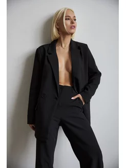 Костюм брючный офисный с пиджаком черный Mimar brand 174487962 купить за 3 173 ₽ в интернет-магазине Wildberries