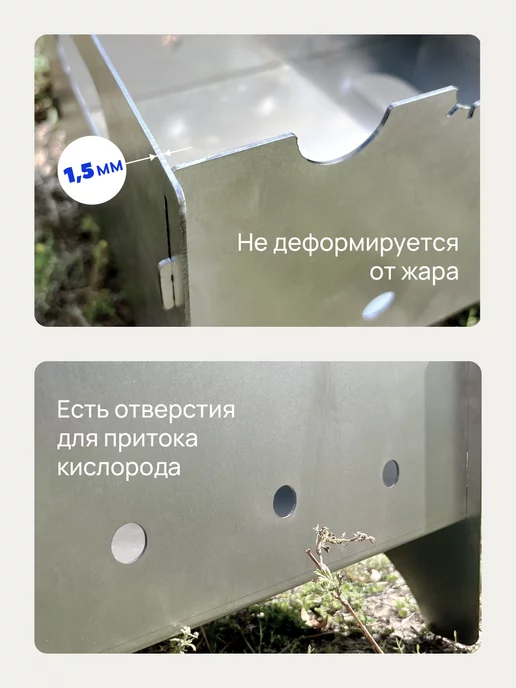 Graphite Garret лофт аксессуары и мебель для дома Мангал туристический складной, черный, фото 3