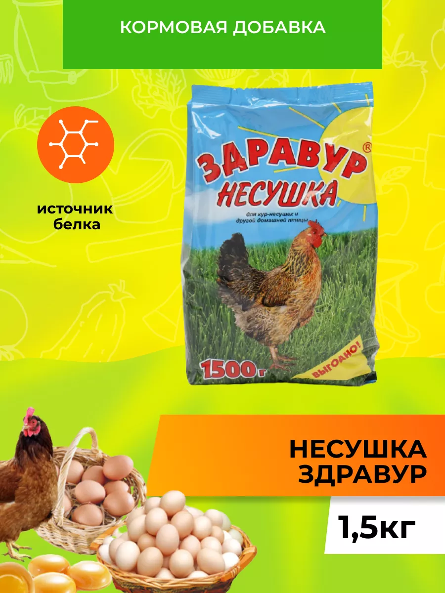 Кормовая добавка для кур несушек здравур Ваше хозяйство 174526238 купить за  464 ₽ в интернет-магазине Wildberries