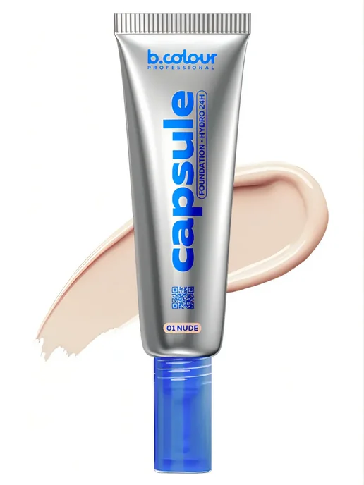 B.COLOUR PROFESSIONAL Тональный крем для лица матирующий CAPSULE 01 Nude, бежевый, фото 2