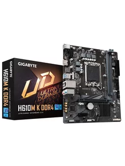 Материнская плата H610M K DDR4, LGA 1700, Micro-ATX Gigabyte 174531709 купить за 6 948 ₽ в интернет-магазине Wildberries
