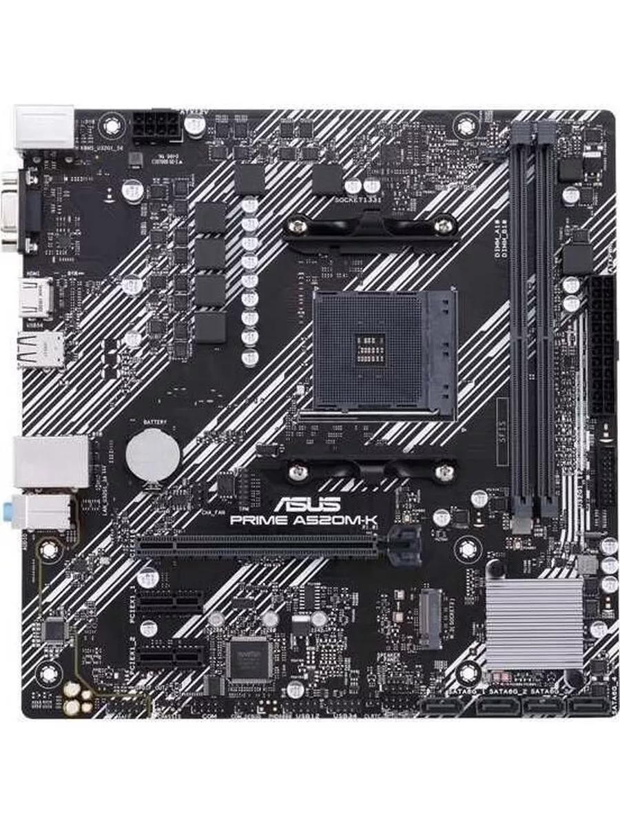 Asus Материнская плата Prime A520M-K, AM4, Micro-ATX