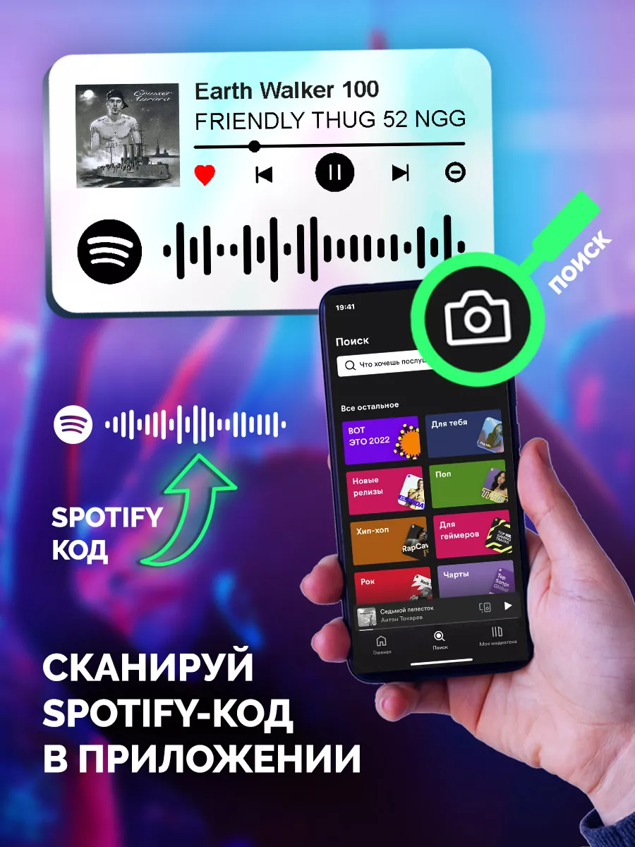 Спотифай Брелок Friendly Thug 52 NGG - Earth walker 100 Arthata-spotify  постер Спотифай постер 174533259 купить за 267 ₽ в интернет-магазине  Wildberries