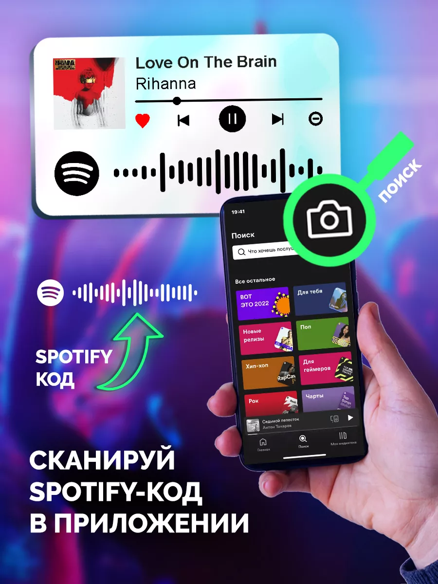 Спотифай Брелок Rihanna - Love on the brain Arthata-spotify постер Спотифай  постер 174533319 купить за 261 ₽ в интернет-магазине Wildberries