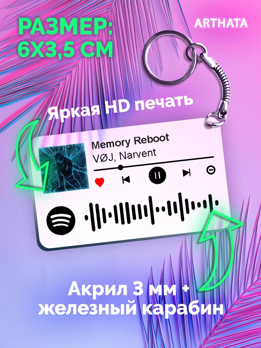 Спотифай Брелок VOJ Narvent - Memory Reboot Arthata-spotify постер Спотифай  постер 174533327 купить за 273 ₽ в интернет-магазине Wildberries