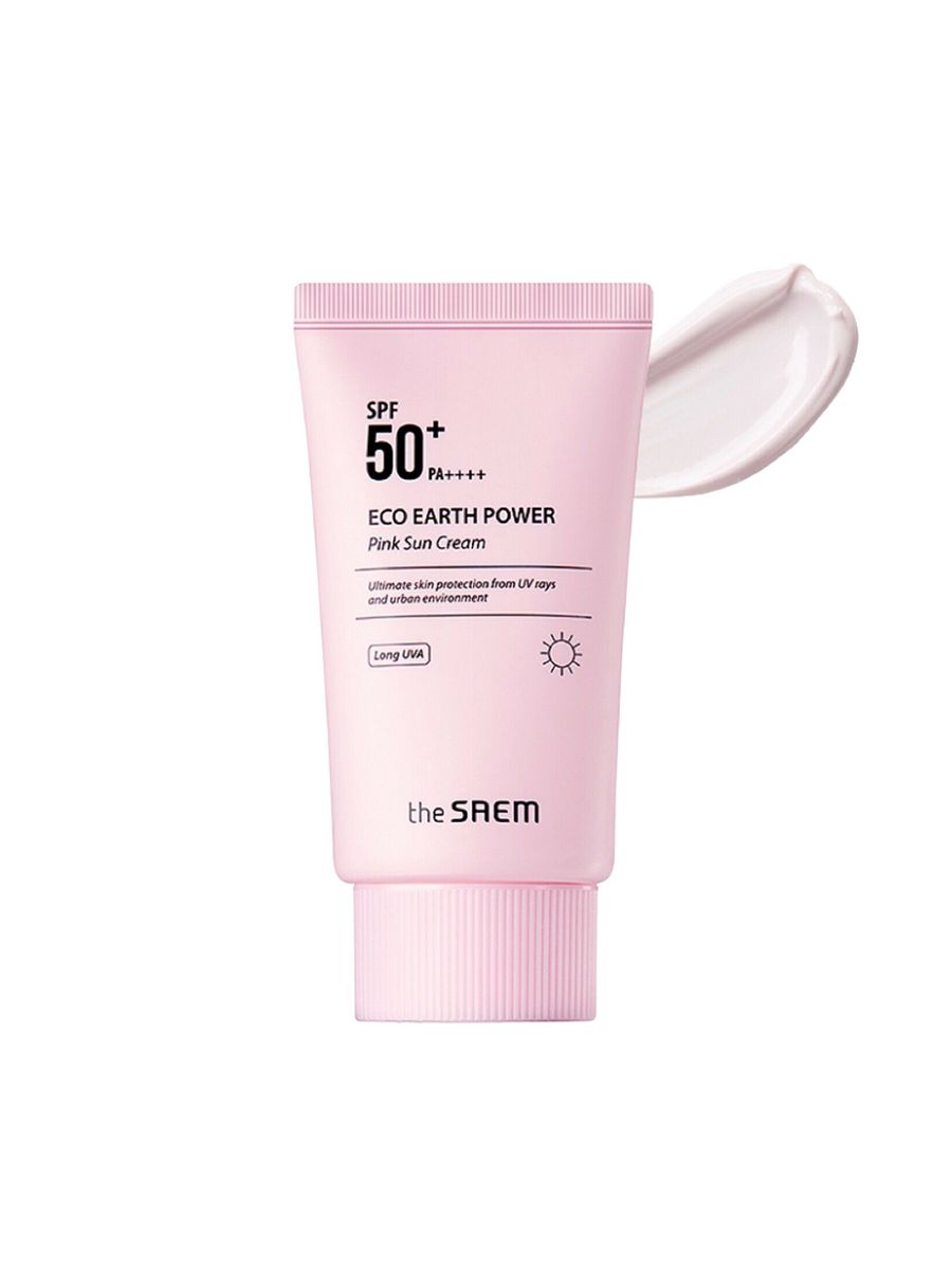 The saem spf50. The Saem Eco Earth Power Light Sun Cream spf50. См Sun солнцезащитный крем Eco Earth Pink Sun Cream ex. Конм the Saem. Крем СПФ 50 для лица Корея.