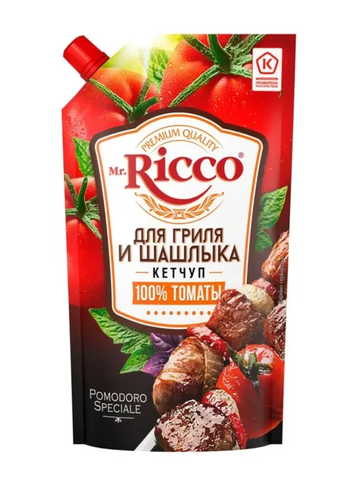 Mr.Ricco Кетчуп Для гриля и шашлыка дой-пак 300 г, 2 шт, 300 г, 2 шт, фото 2