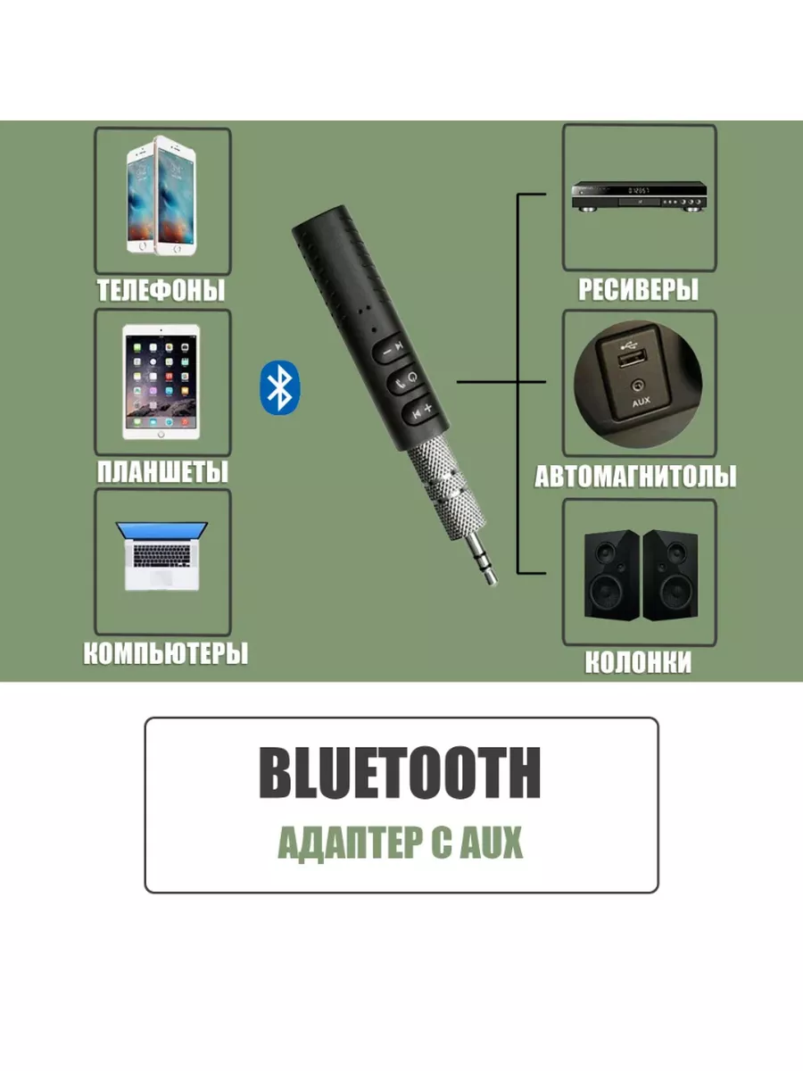 Bluetooth адаптер для машины и наушников JBH 174637444 купить за 460 ₽ в  интернет-магазине Wildberries