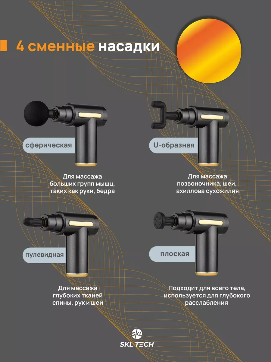 Перкуссионный массажер для тела от целлюлита SKL TECH 174668134 купить за  883 ₽ в интернет-магазине Wildberries