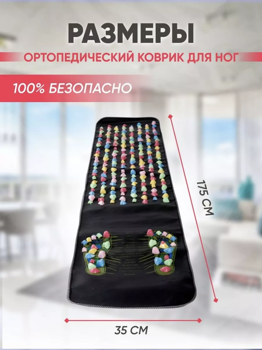 Коврик массажный для ног и стоп камни ортопедический PRODUCTSET 174670928  купить за 863 ₽ в интернет-магазине Wildberries